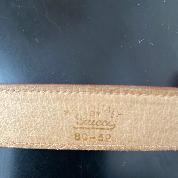 Vintage Gucci tan leather belt main image 4